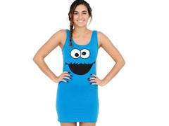 Sesame Street Cookie Monster Junior Women&rsquo;s Tank Dress NWT