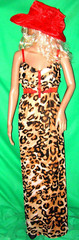 NEW 10 cat NICOLE MILLER leopard maxi vtg sun dress hippy long print boho
