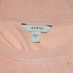 Guess Lined Knitted Bodycon Midi Knee Length Scoop Neck Peachy Pink Dress Size S