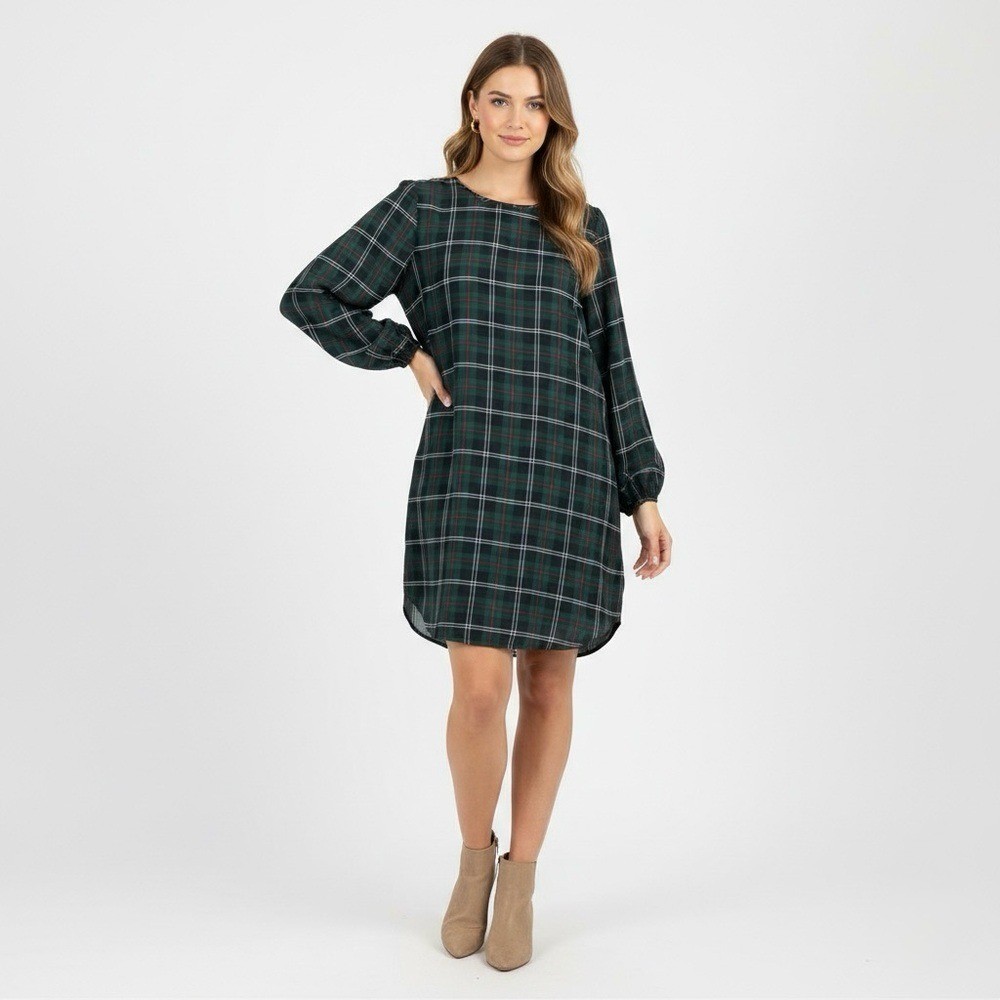 Plaid Green Dress