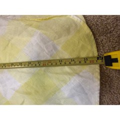 Chico&rsquo;s Linen Tunic Dress Womens 1 Size 8 Yellow White Excellent Gingham Plaid