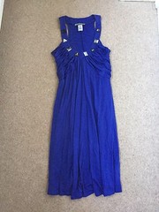 Prairie New York 100% Silk Cobalt Blue Dress, Size M, Dry Clean Only