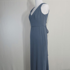 Social Bridesmaids 8194 Silverstone Chiffon Sleeveless Tie Back Trumpet Gown 12R