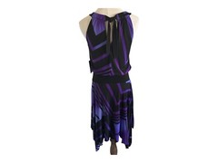 NWT ABS Silver Label Dress Sz S Handkerchief Hem Sleeveless Artsy Modern Classic