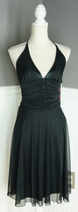 NWT My Michelle Black Chiffon Halter Dress Size S Flowy Fairy Whimsigoth