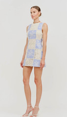 NWT Sofie the Label Patchwork Mini Dress with Lace Tailored Fit