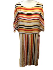 Ladies SHEIN CURVE A Line Striped Dress U.K. 2XL T4539