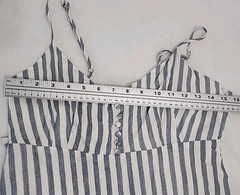 Lulus Lush Light Blue White Stripe Sleeveless Dress Sundress Size M