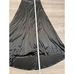 Windsor Maxi Dress Siz XS Black Satin Twist Front Crisscross Back 3/4 Homecoming