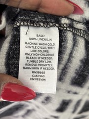 Carlson Dress Drawstring Pullover Tie-dye Style 100% Linen SizeXL