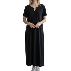 Modern Soul Black Oversized Short Sleeve T-Shirt Maxi Dress Women’s Size Large