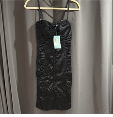 Guess by Marciano Black Satin Mini Dress Size Small