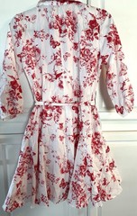 Cynthia Steffe Cottagecore Red Toile Floral Mini Dress Small P Romantic Garden