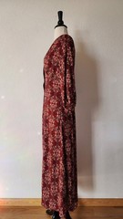 Anthropologie Maxi Dress New Size Medium Olive Floral Romantic Boho Fall Winter