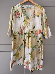 One Season Australia Multicoloured cotton Floral Coverup dress Tunic Large
