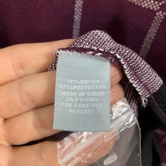 Heart N Crush Purple Plus Plaid Button Up Tie Cardigan Sweater Dress 1X NEW