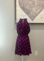 Alice & Trixie Serena Dress with Embellished neck detail – Magenta – Size Small