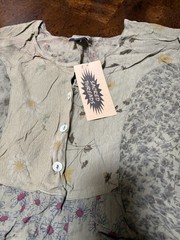 Sacred Threads Size Medium/ Large Floral Round Neck Dolman Sleeves Dress NEW