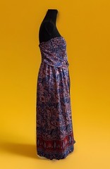 Jessica Taylor One Size Maxi Dress Strapless Paisley NWT Bust 22”