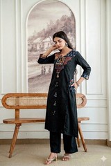 INDIAN PAKISTANI SALWAR KAMEEZ BOHO WOMEN COTTON KURTI PANT DUPATTA SET TUNIC ✨