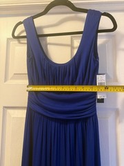 💙 NWT AB Studio Cobalt Blue Maxi Dress XS | Flowy Stretch Ruched Waist