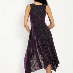 Black Milk Burned Velvet Hex Plum Dance Star Dress Small