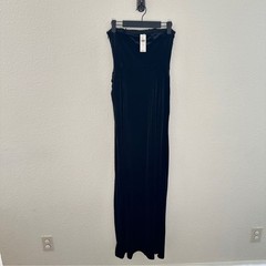BHLDN Luella Black Velvet Strapless Maxi Dress – Gala Formal – S