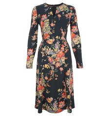 Hobbs Cecilia Fit And Flare Floral Forest Green Dress UK 10 BNWT
