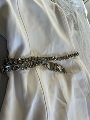 MICHAEL Michael Kors White Chain Strap Mini Dress Sweetheart Neck Sleeveless 8