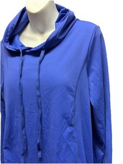 [ELLEVATE BASICS] GEMMA LONG SLEEVE ACTIVE HOODED DRESS BLUE New NWT 3XL