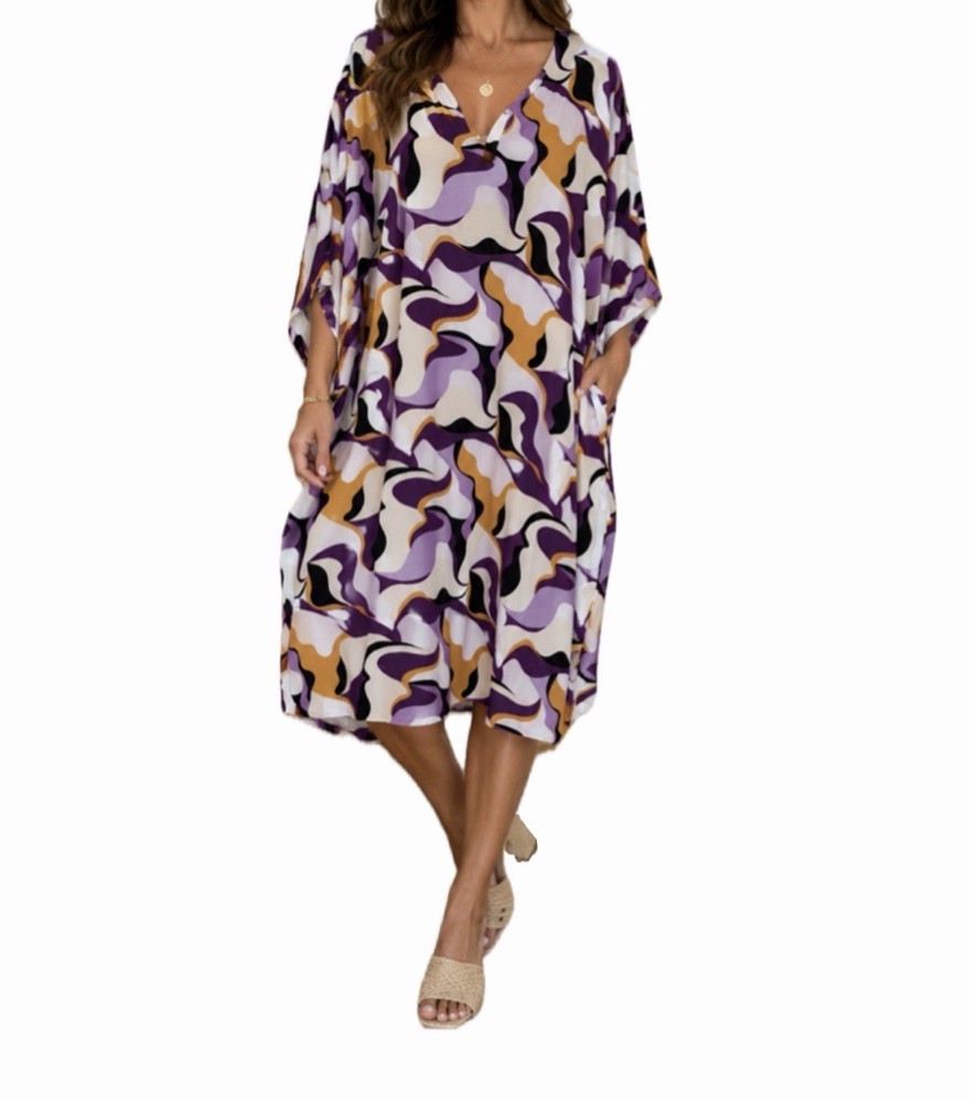 NWT Elegant Emily Abstract Print Maxi Dress