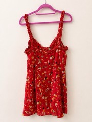 Realisation Par &lsquo;The Julia&rsquo; Rouge Fleur 100% Silk Floral Mini Dress – Size M