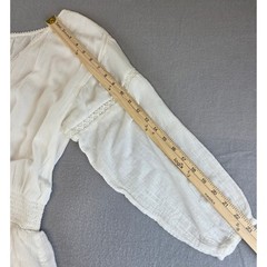 Aerie White Tiered Lace Mini Dress Medium Cottagecore Festival Romantic Boho