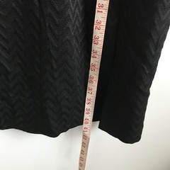 ARMANI COLLEZIONI Black Dress 10 Chevron Sleeveless Wool Basic Blank