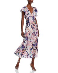 Rails Dina Floral Flutter Sleeve Midi Dress Women&rsquo;s XS Midnight Verbena Pullover