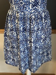 Milly For Design Nation Blue White Floral Medallion Print Dress‎ Pockets Size 2