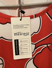 Meaneor Santa Hats Holiday Long Sleeve Christmas Dress in Red/White – Large NWT
