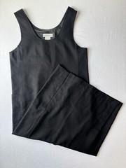 Harve Benard Sport 100% Wool Jumper Shift Dress Women’s Size 6 Lagenlook Black