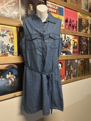 Speed Control Light Weight Jean Fabric~ Large Button Dress