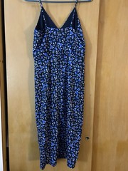 Nordstrom Floral Dress Women’s Size XS Navy Blue Tulip Hem Tank Chelsea28