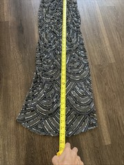 Primavera Couture Beaded Sequence Prom Gown Heavy Beading Formal Slit 0 India