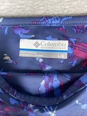 Columbia PFG Freezer III Dress Women&rsquo;s Large Tank Dress Blue Floral Fish Drinks