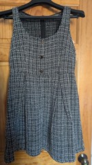 Shein Size M Gray Tweed Sleeveless Mini Dress Fall Spring Winter