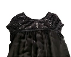 New « As U Wish » Black Sheer Lined Shift Dress Women&rsquo;s Large Lace Girly Party NWT