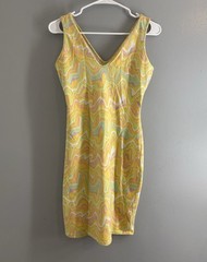 Wild Fable Multicolor Swirl Print Sleeveless V-Neck Dress Large