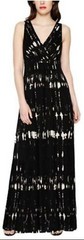 Matty M Ladies&rsquo; Tye Dye Long Maxi Dress Black Print
