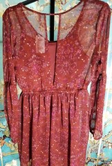 NWT Mudd Junior Tie Front Chiffon Dress, Size Medium, Retail $44.00