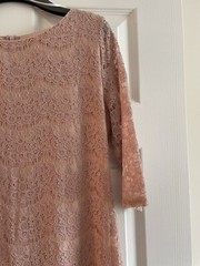 New Look Lace Shift Dress – Dusky Pink – Size 12 – Summer Occassion Wear – VGC