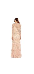 Mac Duggal 9237 Blush Hi Neck Embellished Tiered Gown Size 14 $698