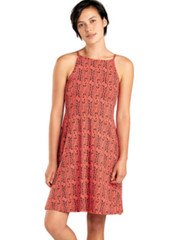 Toad&Co Samba Corfu Coral Blaze Petal Print Dress L74503 Size Medium